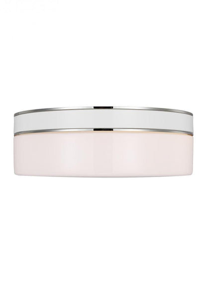 Visual Comfort Studio Monroe 2 Light Large Flush Mount Polished Nickel