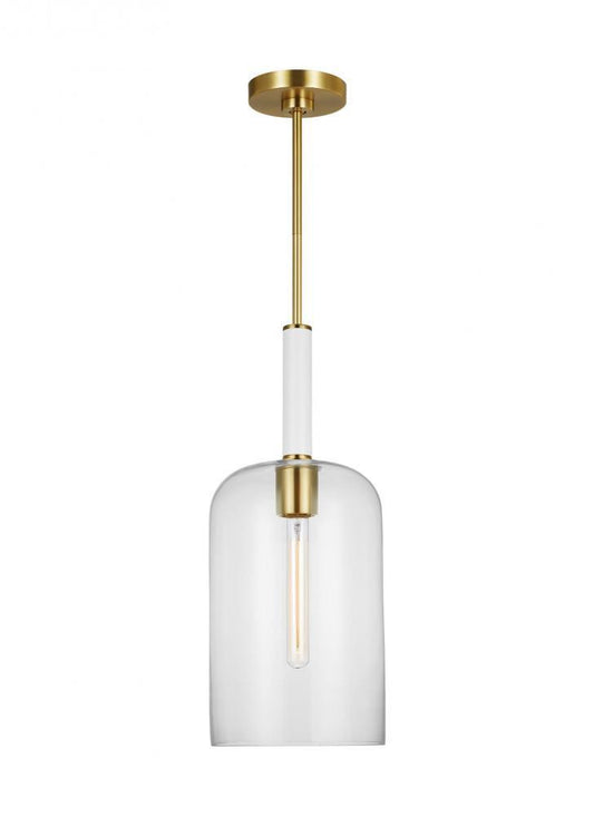 Visual Comfort Studio Monroe Cylinder Pendant Burnished Brass