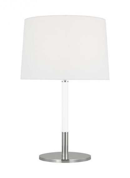 Monroe Medium Table Lamp - Polished Nickel and Glossy White