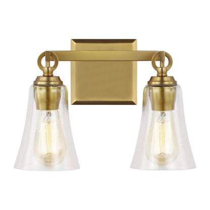 Visual Comfort Studio Monterro 2 Light Vanity Light Burnished Brass