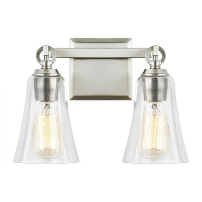 Visual Comfort Studio Monterro 2 Light Vanity Light Satin Nickel