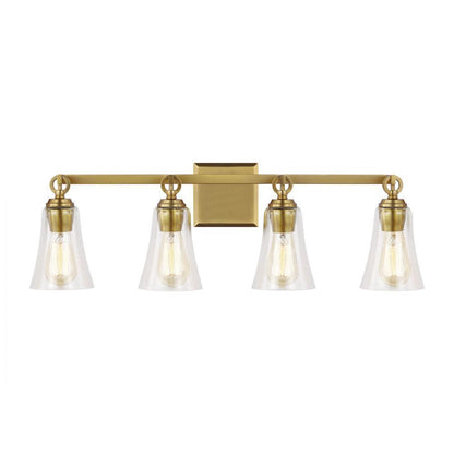 Visual Comfort Studio Monterro 4 Light Vanity Light Burnished Brass