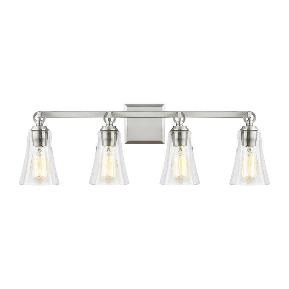 Visual Comfort Studio Monterro 4 Light Vanity Light Satin Nickel