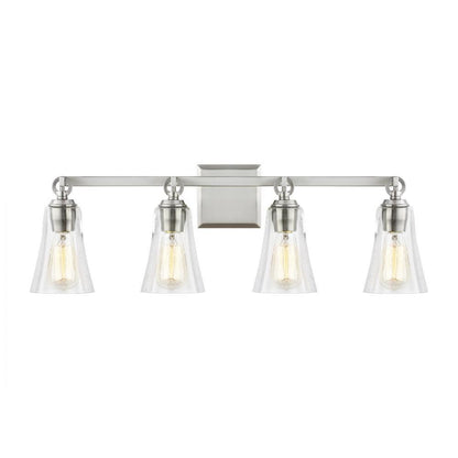 Visual Comfort Studio Monterro 4 Light Vanity Light Satin Nickel