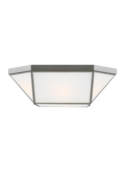 Visual Comfort Studio Morrison 2 Light Flush Mount Brushed Nickel