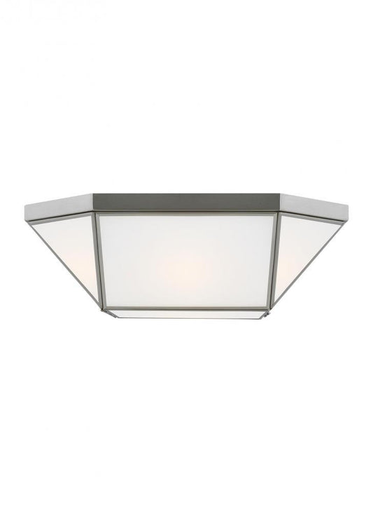 Visual Comfort Studio Morrison 2 Light Flush Mount Brushed Nickel