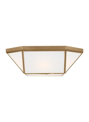 Visual Comfort Studio Morrison 2 Light Flush Mount Satin Brass