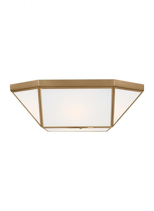 Visual Comfort Studio Morrison 2 Light Flush Mount Satin Brass