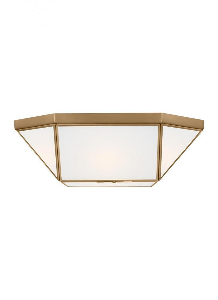 Visual Comfort Studio Morrison 2 Light Flush Mount Satin Brass