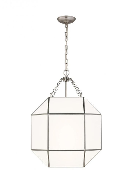 Visual Comfort Studio Morrison Medium 3 Light Lantern Brushed Nickel