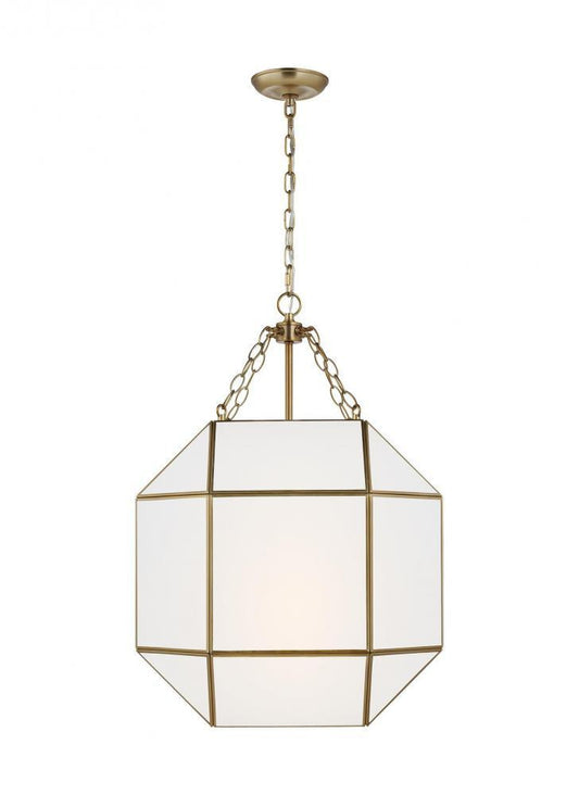 Visual Comfort Studio Morrison Medium 3 Light Lantern Satin Brass