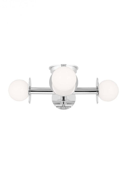Visual Comfort Studio Nodes 4 Light Semi-Flush Mount Polished Nickel