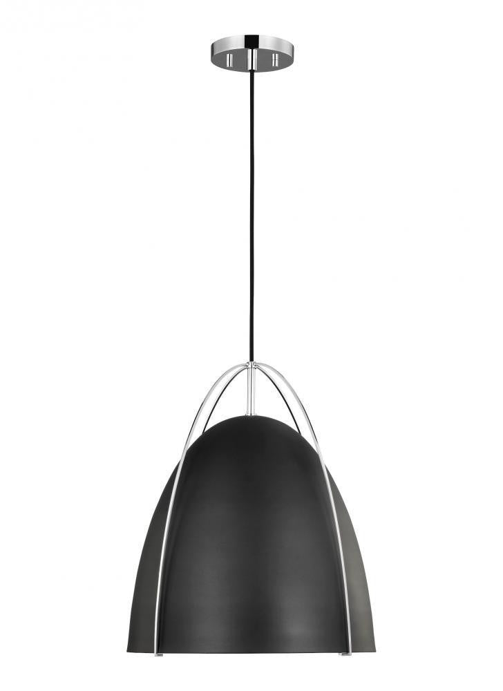 Visual Comfort Studio Norman Large LED Pendant Chrome