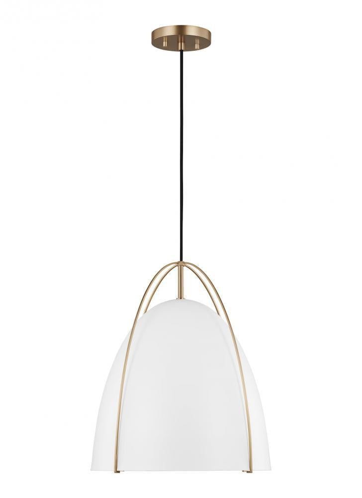 Visual Comfort Studio Norman Large LED Pendant Satin Brass