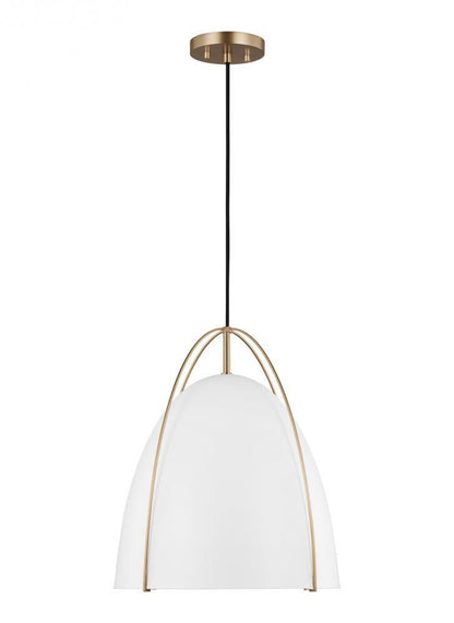 Visual Comfort Studio Norman Large LED Pendant Satin Brass