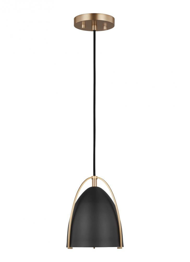 Visual Comfort Studio Norman Mini LED Pendant Satin Brass