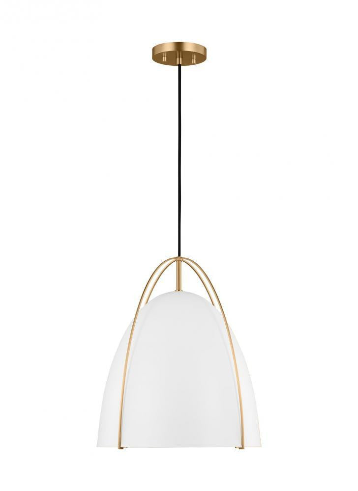 Visual Comfort Studio Norman Large Pendant Satin Brass