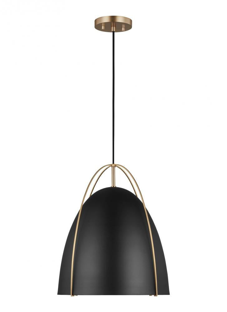 Visual Comfort Studio Norman Large Pendant Satin Brass