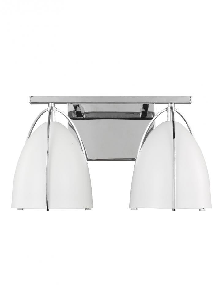 Visual Comfort Studio Norman 2 Light LED Bath Wall Sconce Chrome