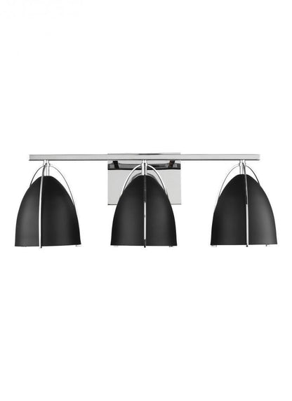 Visual Comfort Studio Norman 3 Light Bath Wall Sconce Chrome