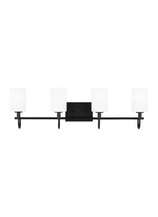 Visual Comfort Studio Oak Moore 4 Light Bath Wall Sconce Midnight Black
