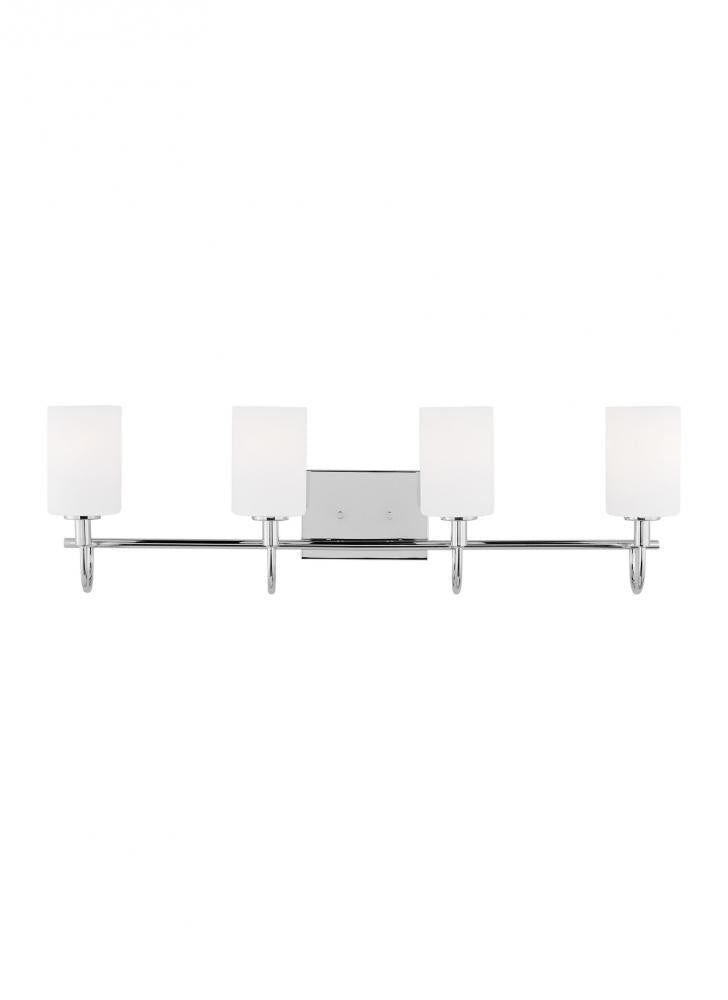 Visual Comfort Studio Oak Moore 4 Light LED Bath Wall Sconce Chrome