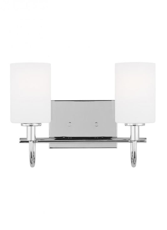 Visual Comfort Studio Oak Moore 2 Light Bath Wall Sconce Chrome