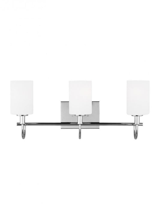Visual Comfort Studio Oak Moore 3 Light Bath Wall Sconce Chrome
