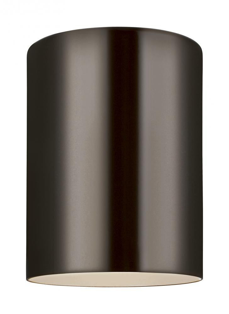 Visual Comfort Studio Outdoor Cylinders Outdoor LED Flush Mount Bronze