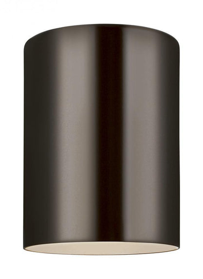 Visual Comfort Studio Outdoor Cylinders Outdoor LED Flush Mount Bronze