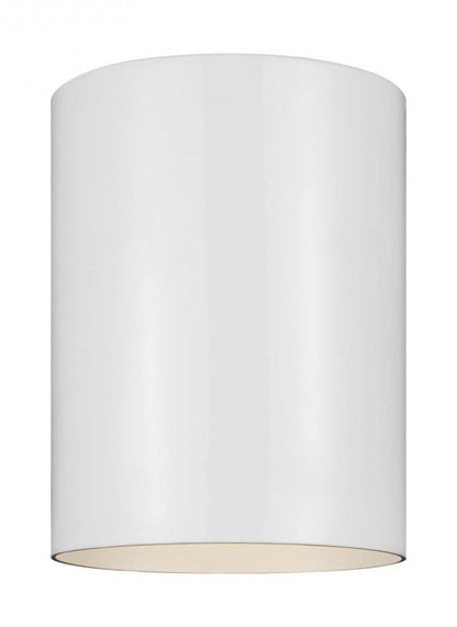 Visual Comfort Studio Outdoor Cylinders Outdoor Flush Mount White