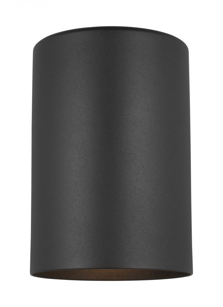 Visual Comfort Studio Outdoor Cylinders Small Outdoor LED Wall Lantern Black