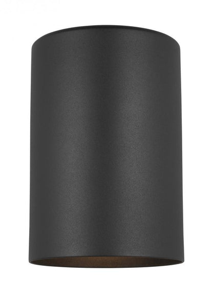 Visual Comfort Studio Outdoor Cylinders Small Outdoor LED Wall Lantern Black
