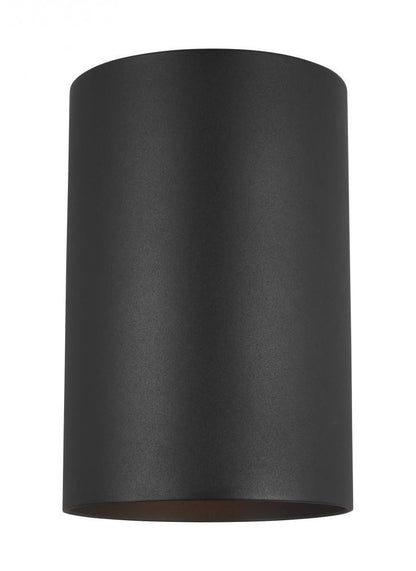 Visual Comfort Studio Outdoor Cylinders Large Outdoor LED Wall Lantern Black