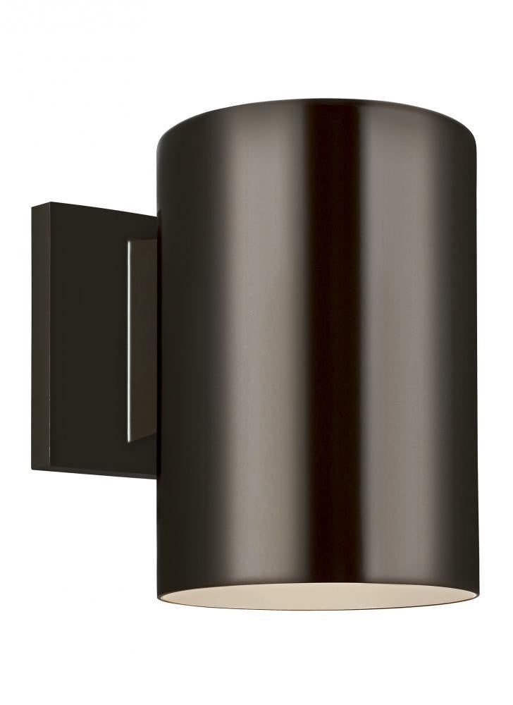 Visual Comfort Studio Outdoor Cylinders Small Outdoor LED Wall Lantern Bronze