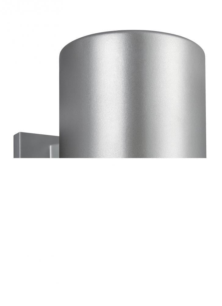 Visual Comfort Studio Outdoor Cylinders Large Outdoor LED Wall Lantern Painted Brushed Nickel