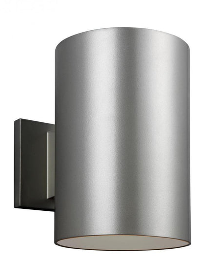 Visual Comfort Studio Outdoor Cylinders Large Outdoor LED Wall Lantern Painted Brushed Nickel
