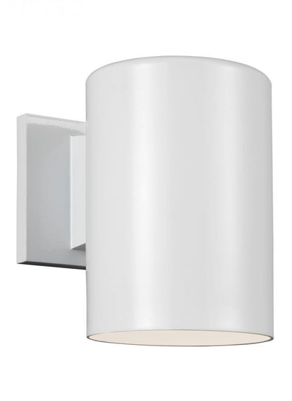 Visual Comfort Studio Outdoor Cylinders Small Outdoor LED Wall Lantern White