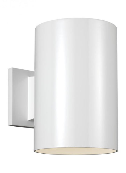 Visual Comfort Studio Outdoor Cylinders Large Outdoor LED Wall Lantern White
