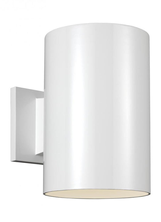 Visual Comfort Studio Outdoor Cylinders Large Outdoor LED Wall Lantern White