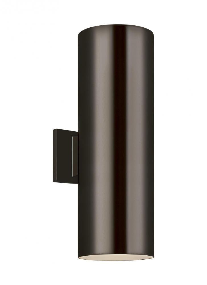 Visual Comfort Studio Outdoor Cylinders Large 2 Light Outdoor Wall Lan Bronze