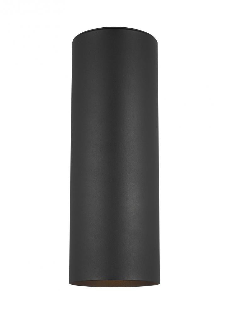 Visual Comfort Studio Outdoor Cylinders Small 2 Light Outdoor LED Wall Black
