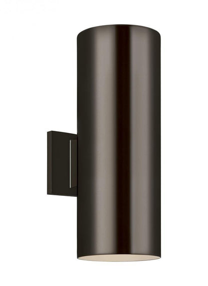 Visual Comfort Studio Outdoor Cylinders Small 2 Light Outdoor LED Wall Bronze