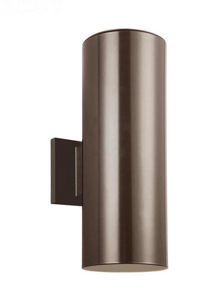 Visual Comfort Studio Outdoor Cylinders 2 Light Small Outdoor LED Wall Bronze
