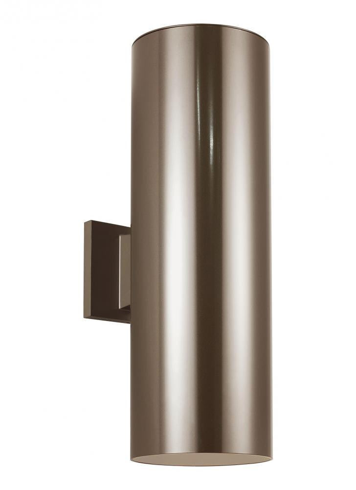 Visual Comfort Studio Outdoor Cylinders 2 Light Large Outdoor LED Wall Bronze