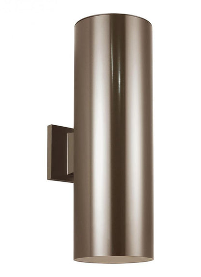 Visual Comfort Studio Outdoor Cylinders 2 Light Large Outdoor LED Wall Bronze