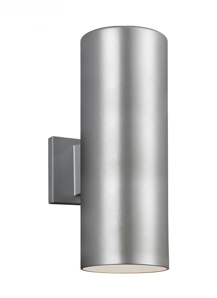 Visual Comfort Studio Outdoor Cylinders Small 2 Light Outdoor Wall Lan Painted Brushed Nickel