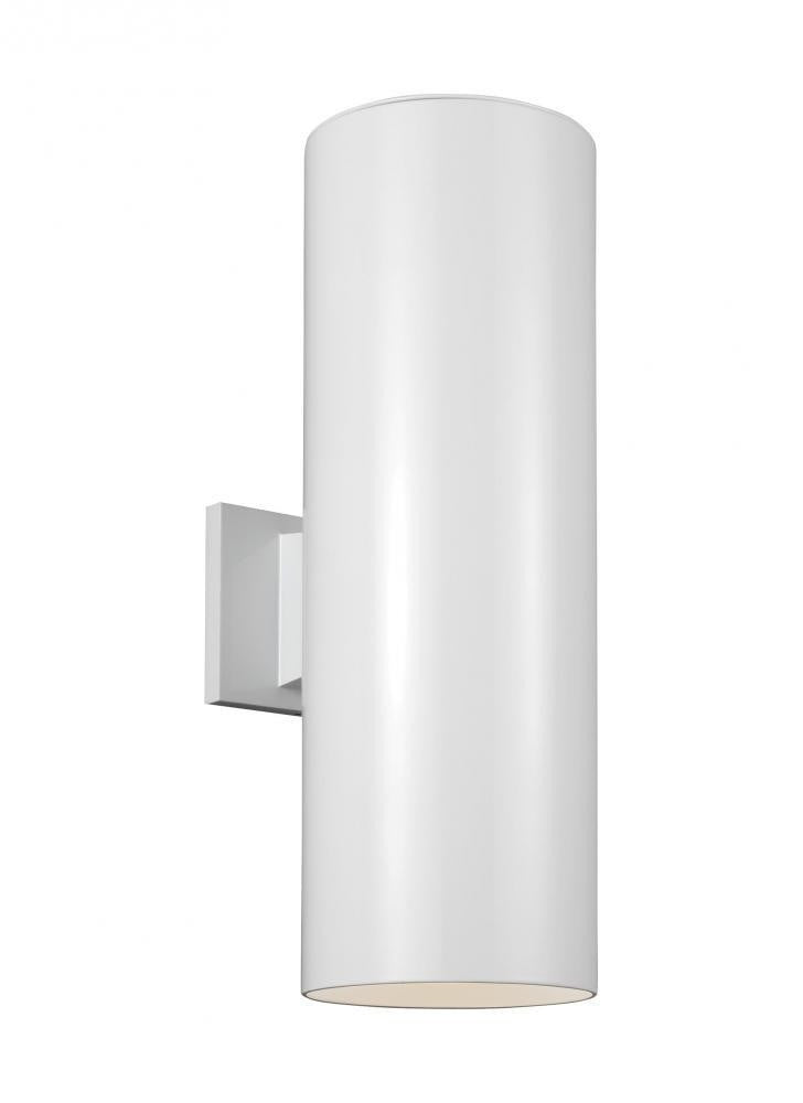 Visual Comfort Studio Outdoor Cylinders Large 2 Light Outdoor Wall Lan White
