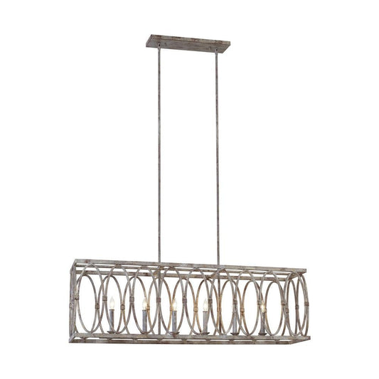 Visual Comfort Studio Patrice 6 Light Linear Chandelier Deep Abyss