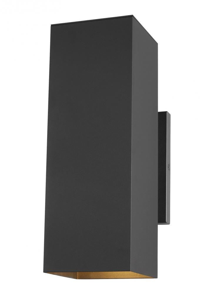 Visual Comfort Studio Pohl Medium 2 Light Outdoor LED Wall Lantern Black